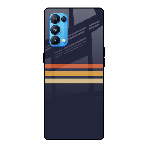 Tricolor Stripes Glossy Case For Oppo Reno5 Pro
