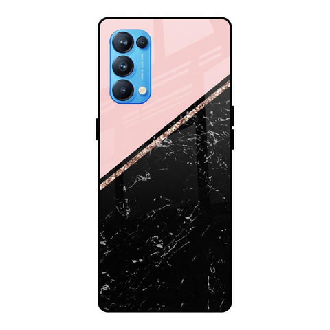 Marble Texture Pink Glossy Case For Oppo Reno5 Pro