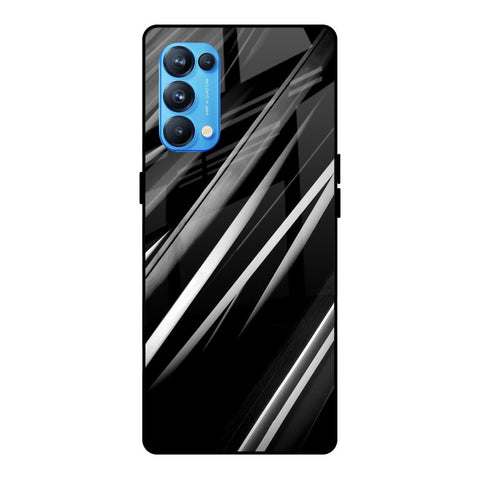 Black & Grey Gradient Glossy Case For Oppo Reno5 Pro