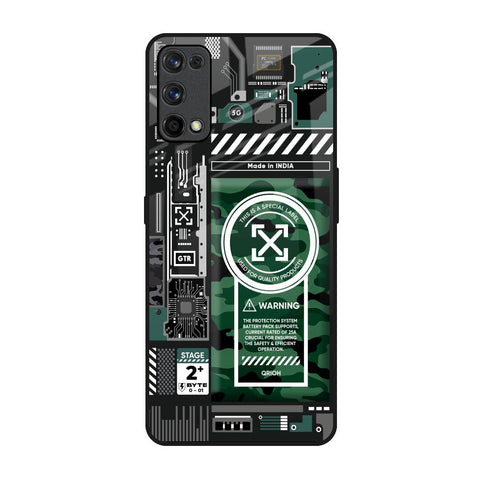 Green Camo Circuit Glossy Case for Realme X7 Pro