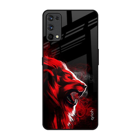 Red Angry Lion Glossy Case for Realme X7 Pro
