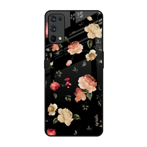 Black Spring Floral Glossy Case for Realme X7 Pro