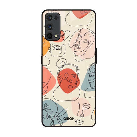 Abstract Faces Glossy Case for Realme X7 Pro