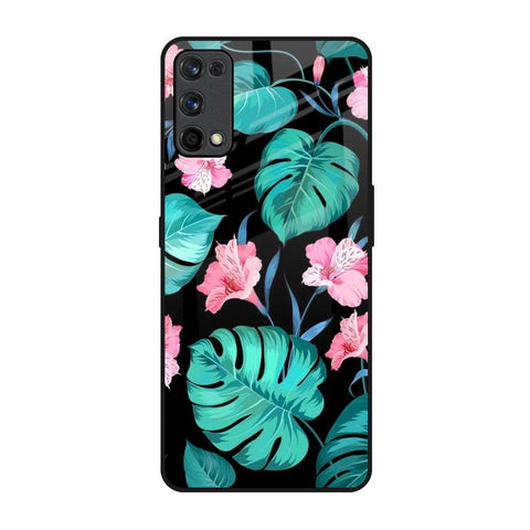 Tropical Leaves & Pink Flowers Glossy Case for Realme X7 Pro