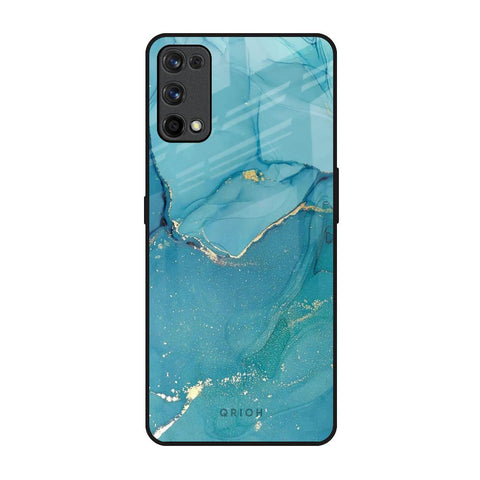 Blue Golden Glitter Glossy Case for Realme X7 Pro