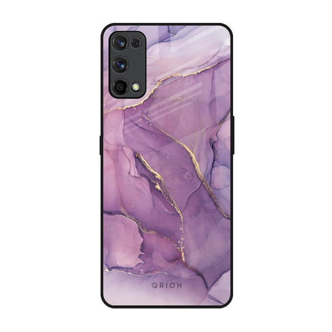 Purple Gold Marble Glossy Case for Realme X7 Pro