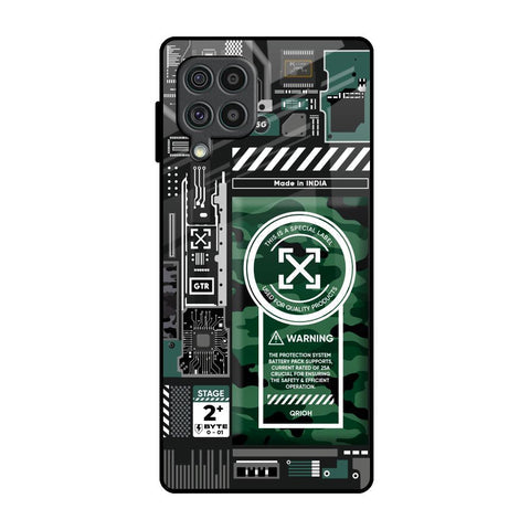 Green Camo Circuit Glossy Case for Samsung Galaxy F62