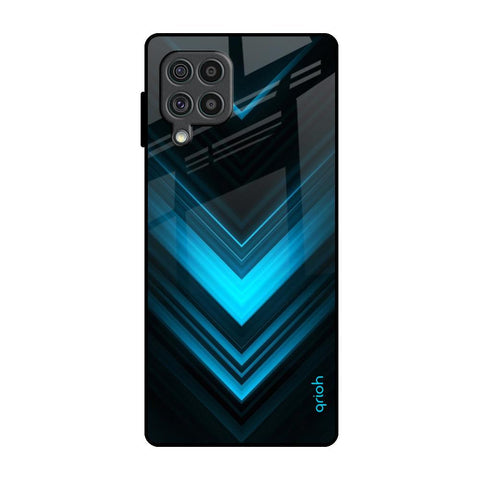 Vertical Blue Arrow Glossy Case For Samsung Galaxy F62