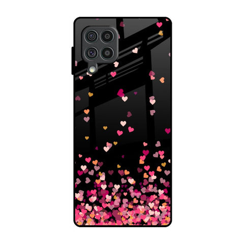 Heart Rain Fall Glossy Case For Samsung Galaxy F62