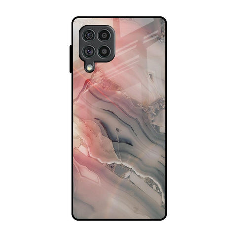 Pink And Grey Marble Glossy Case For Samsung Galaxy F62