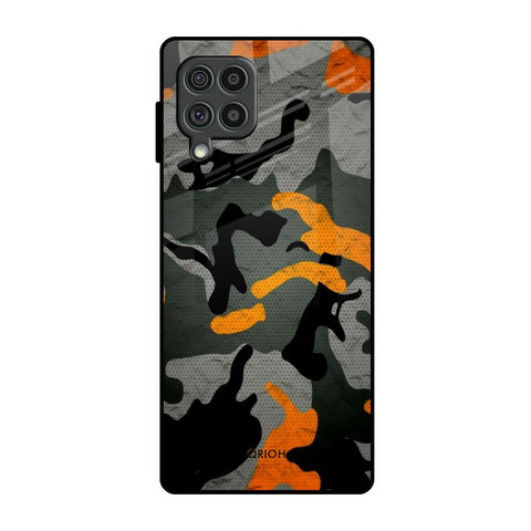 Camouflage Orange Glossy Case For Samsung Galaxy F62