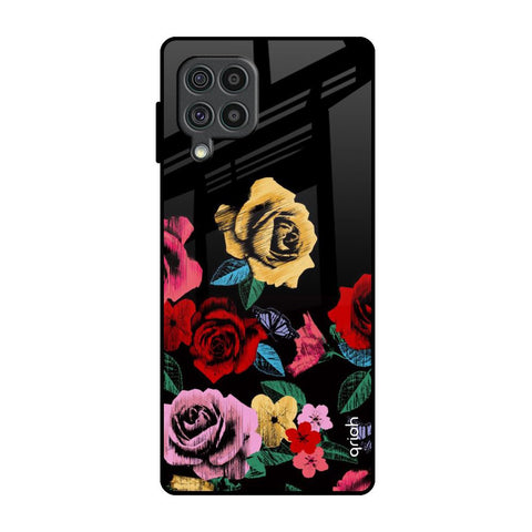 Floral Decorative Glossy Case For Samsung Galaxy F62