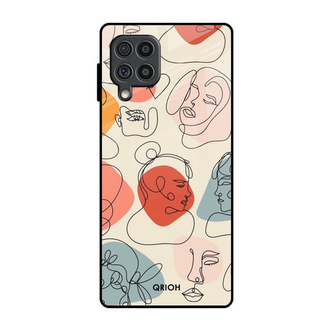 Abstract Faces Glossy Case for Samsung Galaxy F62