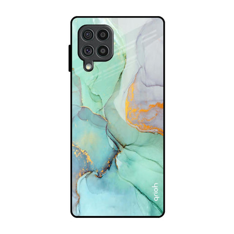 Green Marble Glossy Case for Samsung Galaxy F62