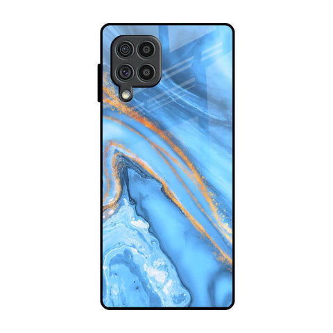 Vibrant Blue Marble Glossy Case for Samsung Galaxy F62