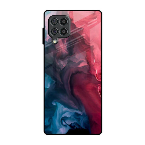 Blue & Red Smoke Glossy Case for Samsung Galaxy F62
