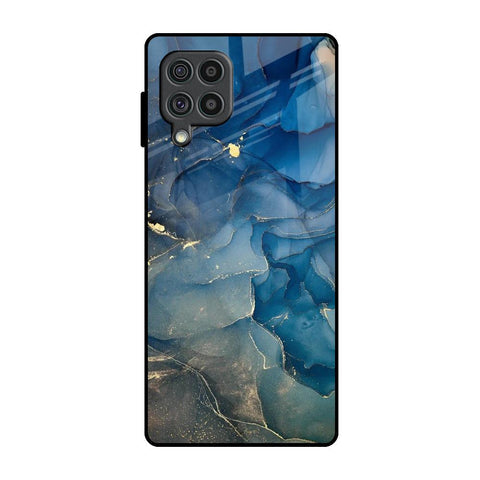 Blue Cool Marble Glossy Case for Samsung Galaxy F62