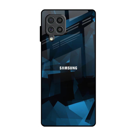 Polygonal Blue Box Glossy Case For Samsung Galaxy F62