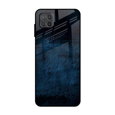 Dark Blue Grunge Glossy Case for Samsung Galaxy A12