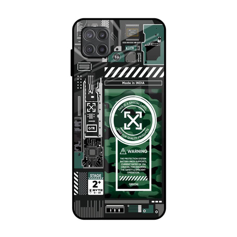Green Camo Circuit Glossy Case for Samsung Galaxy A12