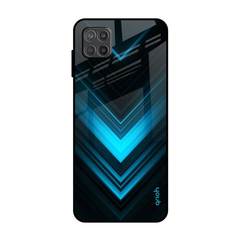 Vertical Blue Arrow Glossy Case For Samsung Galaxy A12
