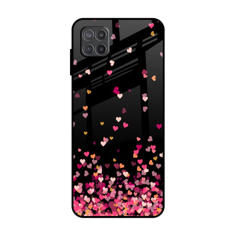Heart Rain Fall Glossy Case For Samsung Galaxy A12