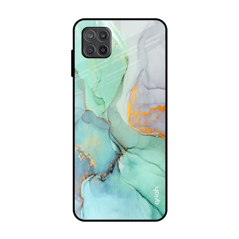 Green Marble Glossy Case for Samsung Galaxy A12