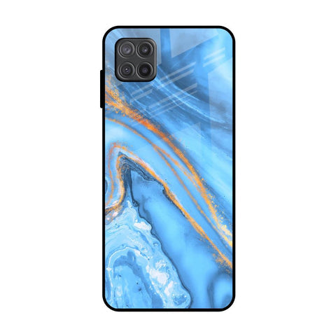 Vibrant Blue Marble Glossy Case for Samsung Galaxy A12