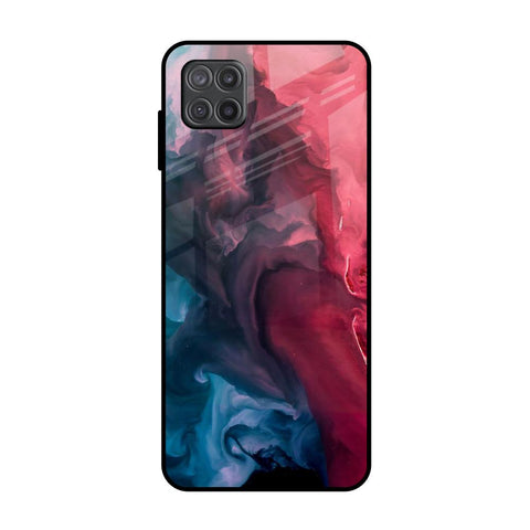 Blue & Red Smoke Glossy Case for Samsung Galaxy A12