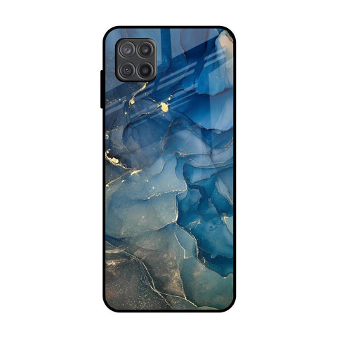 Blue Cool Marble Glossy Case for Samsung Galaxy A12