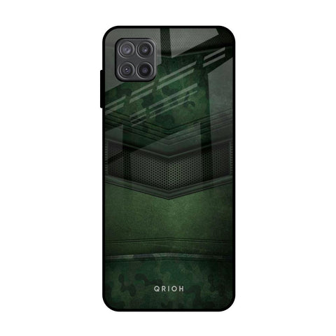 Green Leather Glossy Case for Samsung Galaxy A12