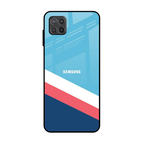 Pink & White Stripes Glossy Case For Samsung Galaxy A12