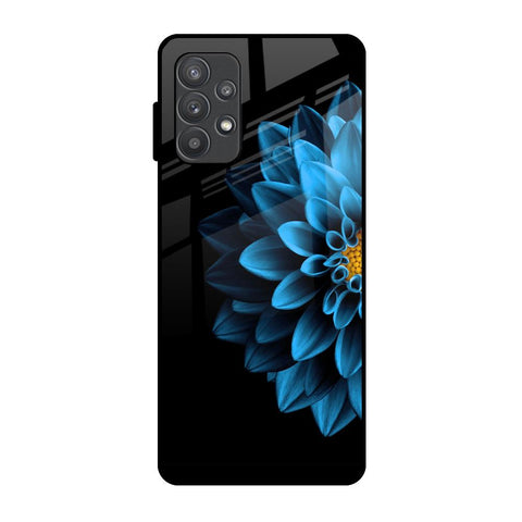 Half Blue Flower Glossy Case for Samsung Galaxy A32