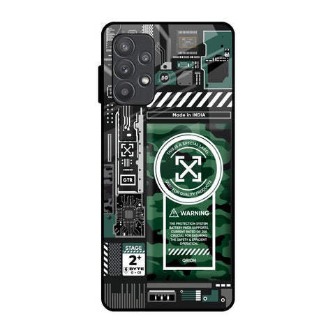 Green Camo Circuit Glossy Case for Samsung Galaxy A32