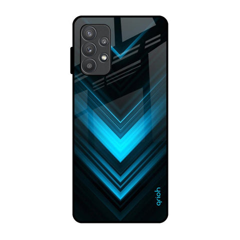 Vertical Blue Arrow Glossy Case For Samsung Galaxy A32