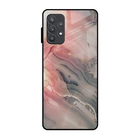Pink And Grey Marble Glossy Case For Samsung Galaxy A32