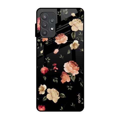 Black Spring Floral Glossy Case for Samsung Galaxy A32