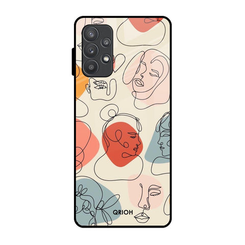 Abstract Faces Glossy Case for Samsung Galaxy A32