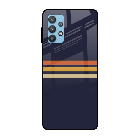 Tricolor Stripes Glossy Case For Samsung Galaxy A32