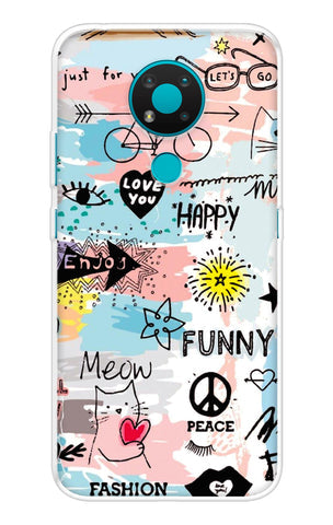 Happy Doodle Soft Cover for Nokia 3.4