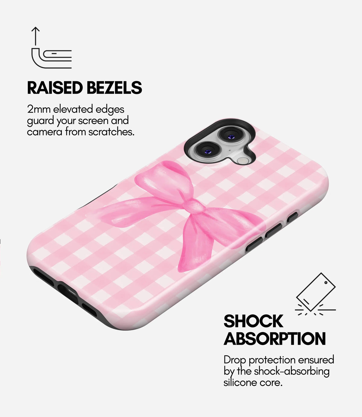 Scarlet Bows Premium Tough Shining Phone Case (Double Layer) Available For All iPhone Models