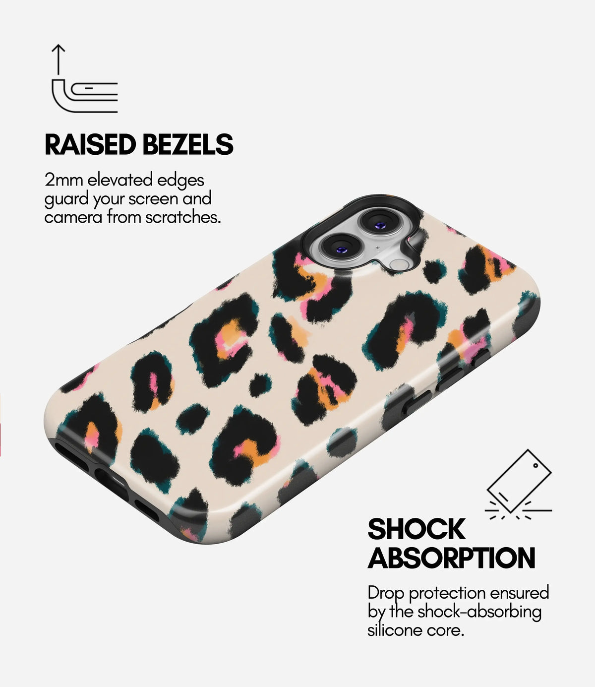 Wild Aura Premium Tough Shining Phone Case (Double Layer) Available For All iPhone Models