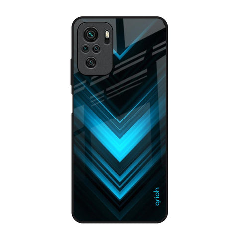 Vertical Blue Arrow Glossy Case For Redmi Note 10