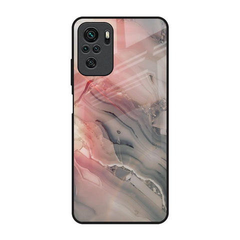 Pink And Grey Marble Glossy Case For Redmi Note 10