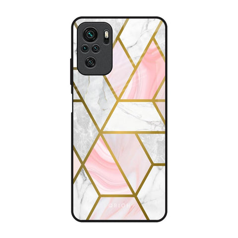 Geometrical Marble Glossy Case for Redmi Note 10