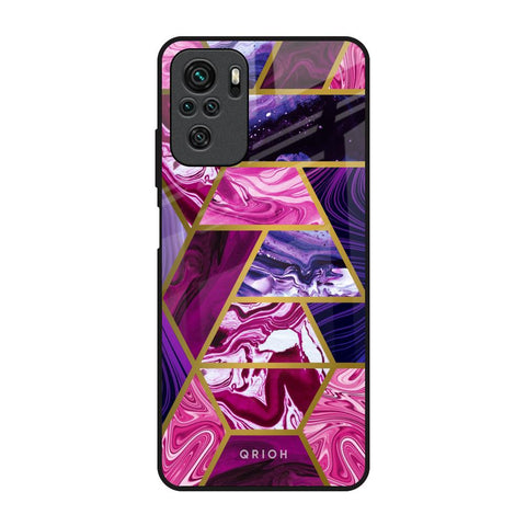 Electroplated Geometric Marble Glossy Case for Redmi Note 10