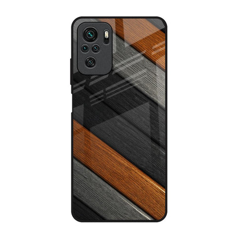 Tri Color Wood Glossy Case for Redmi Note 10