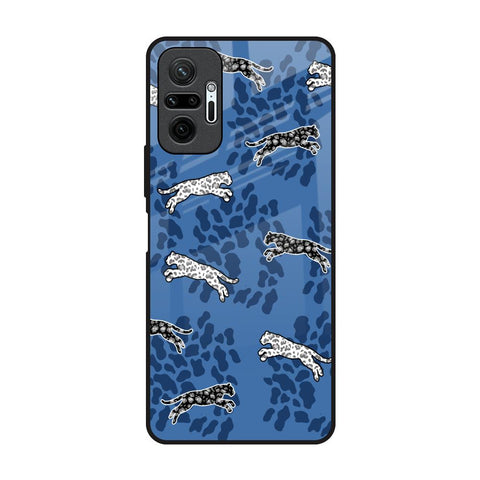 Blue Cheetah Glossy Case for Redmi Note 10 Pro