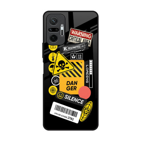 Danger Signs Glossy Case for Redmi Note 10 Pro