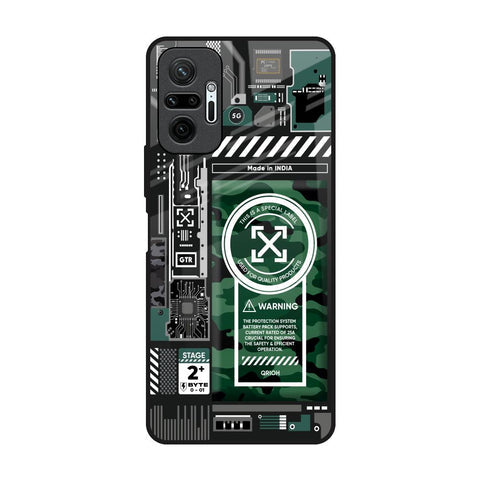 Green Camo Circuit Glossy Case for Redmi Note 10 Pro